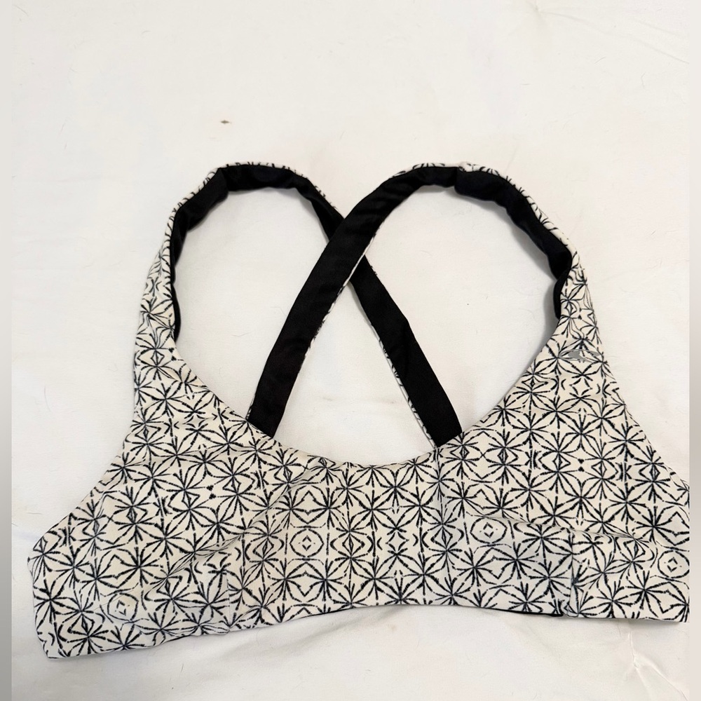 5 for $25! Women's Black and Cream Patterned Bralette